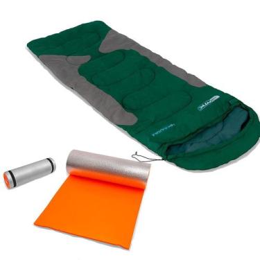 Imagem de Sacos Dormir NTK -3,5C Azul/Laranja ou Verde/Cinza + Isolante Térmico 