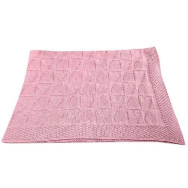 Imagem de Manta Bebê De Tricô Tricot Saída De Maternidade Quentinha - Beggy Baby