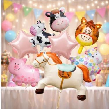 Imagem de Kit c/ 8 Balões Fazendinha, Festa, Decoração, Aniversários - NAWA FEST