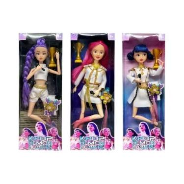 Imagem de Boneco De Ação Kpop Demon Hunters Com Luzes Coloridas Derpy Rumi Mira 