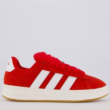Imagem de Tênis Adidas Grand Court Alpha Vermelho e Branco-Unissex