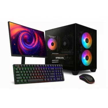 Imagem de PC Gamer Completo Skill Apex Series, Amd Ryzen 5 5500, Radeon Rx 580 8GB, 16gb Ddr4, SSD 1TB M.2, Monitor LED 24" 180hz, Preto Sas003