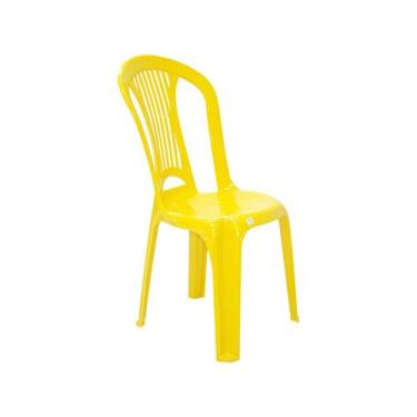 Imagem de Cadeira Atlântida Economy Sem Braços Amarela - Tramontina, Amarelo, 1 