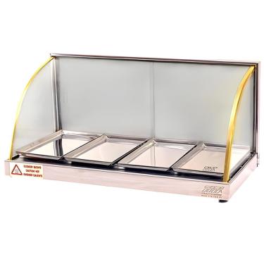Imagem de Estufa 4 Bandejas Vidro Curvo W Filete Dourado Basica 127V - Tita