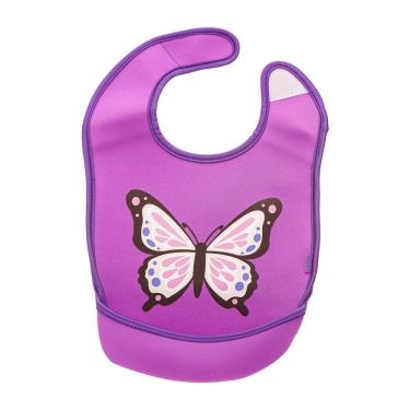 Imagem de Babador Neoprene Borboleta Impermeável Com Coletor De Migalhas