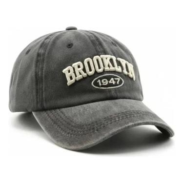 Imagem de Boné Baseball Brooklyn Vintage – Algodão Lavado Bordado Retrô – Luke Sports