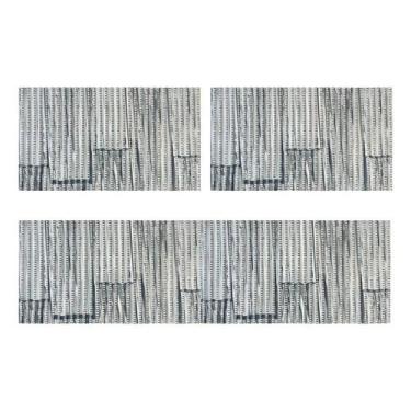 Imagem de Conjunto 3 Tapetes Cozinha Banheiro Compacto Passadeira Duna - Tokdeca