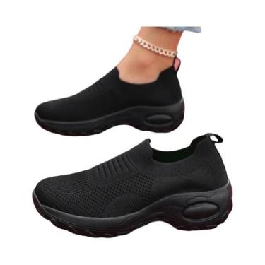 Imagem de Tênis Esportivos Em Malha Vermelha plus Size Para Mulheres, Confortáve