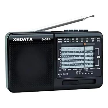 Imagem de Rádio Portátil Xhdata D328 Leitor Mp3 Fm Am Sw Recarregavel