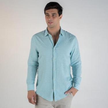 Imagem de Camisa Aramis Slim Fit Linho Verde-Masculino