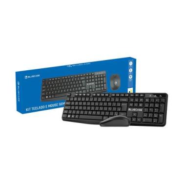 Imagem de Kit Teclado e Mouse Sem Fio BMTW01 Preto ABNT2 Slim Conexão Inteligent