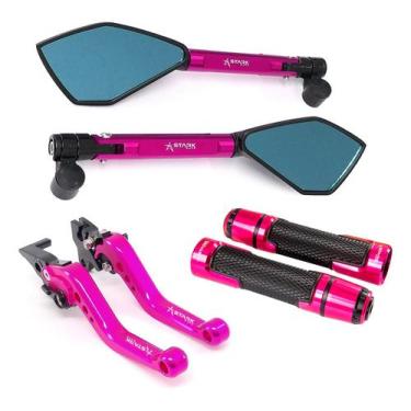 Imagem de Kit Retrovisor Manopla Manete Riva Yes Intruder 125 05 A 07 - Stark Ra