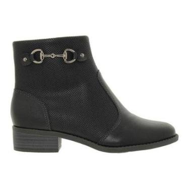 Imagem de Bota Feminina Preta Modare 7057.230 Cano Curto Napa Berlim-Feminino