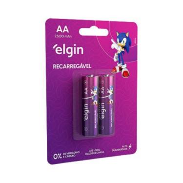 Imagem de Pilha Recarregável Aa 2500mah Com 2 Unidades - Elgin