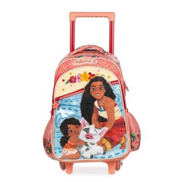 Imagem de Mochila de Rodinha Infantil Feminina Moana Disney Rosa, U
