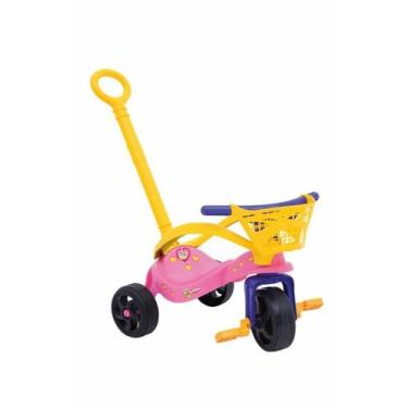 Imagem de Triciclo com Empurrador Proteção e Cestinha Fofinha Xalingo