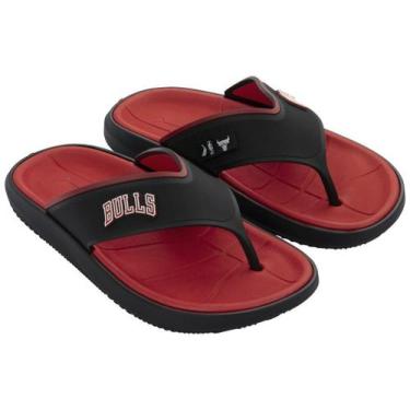 Imagem de Chinelo Rider Block NBA Chicago Bulls 11900 37/45, Preto, Vermelho 225