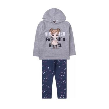 Imagem de Conjunto infantil inverno feminino moletom e legging - TMX, 1, Cinza