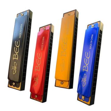 Imagem de Gaita Harmonica 32 Furos (2 Linhas De 16) - Marca: Bee - Bee Harmonica