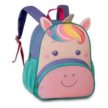 Imagem de Mochila De Costas 13'' Unicórnio Infantil Chifrinho Fofinho - Clio, Vi