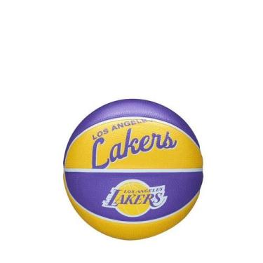 Imagem de Bola de Basquete Wilson NBA Team Retro Mini LA Lakers 3