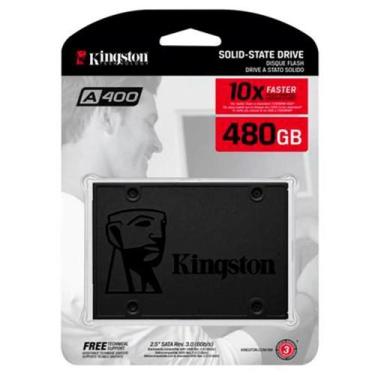 Imagem de SSD Kingston A400 480GB SATA III 2.5 Leitura 500MB/s Gravação 450MB/s 