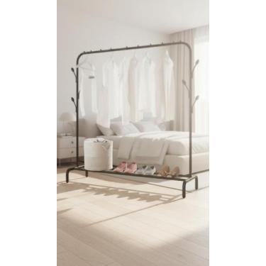 Imagem de Arara Cabideiro Organizador Closet Aço 150x110cm - Congratulations Sto
