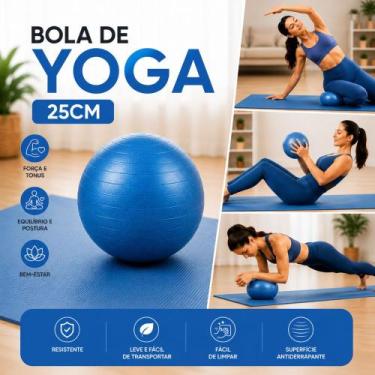 Imagem de Bola Pilates 25cm Ante estouro PVC Profissional Resistente Yoga Fisiot