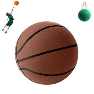 Imagem de Bola de basquete silenciosa para uso interno tamanho 6 marrom em espum
