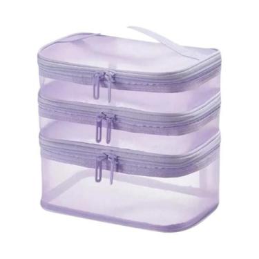 Imagem de Bolsa De Cosméticos Transparente De Grande Capacidade Com 23 Camadas, 