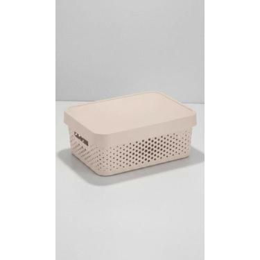 Imagem de Kit 3 Cestos Organizador Rattan Baixo 11L com Tampa - Congratulations 