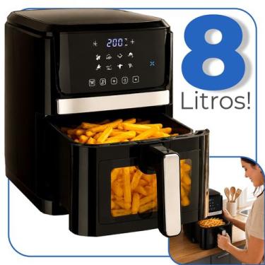 Imagem de Fritadeira Elétrica Sem Óleo 8L Air Fryer Digital Touch 127V/220V 1600