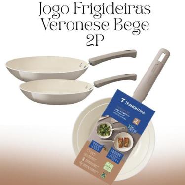 Imagem de Jogo Frigideiras Tramontina Veronese 2pçs Alumínio Reciclado Cerâmica 