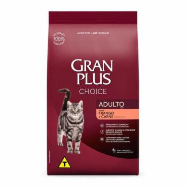 Imagem de Ração GranPlus Choice Gatos Adultos Frango e Carne 10,1kg Alimento Pre