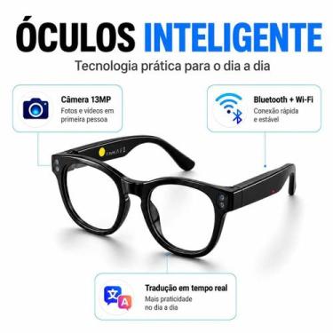 Imagem de Óculos Inteligente Câmera 4K para Viagem Trabalho e Dia a Dia - Óculos