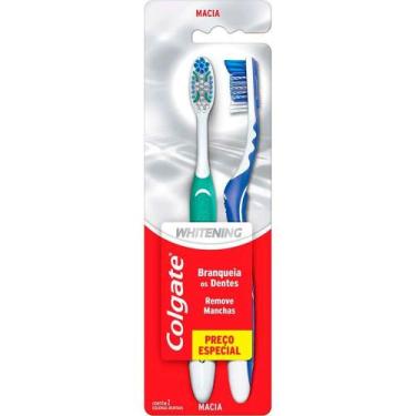 Imagem de Kit Escova Dental Colgate Whitening Unissex Adulto 2 Unidades