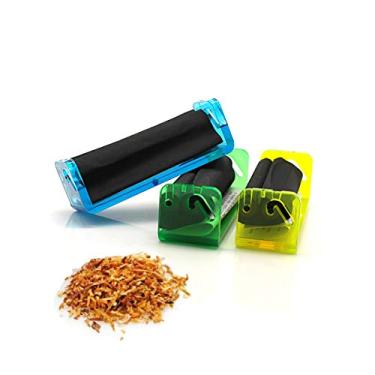 Imagem de 2 peças de máquina de rolar manual de cigarro, rolo de máquina de tabaqueiro de cigarro cor aleatória (plástico - 70 mm)