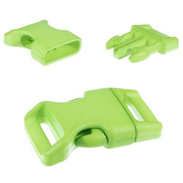 Imagem de Fivelas de liberação lateral de 1,5 cm PARACORD PLANET – – Disponível em pacotes de 5, 10 e 20 (verde neon, pacote com 10)