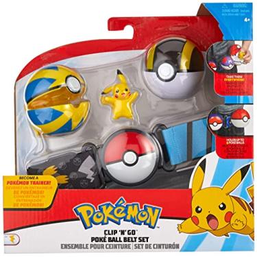 Imagem de Pokemon Clip 'N' Go Poké Ball Belt Set, Wave 5 Ultra Ball, Quick Ball, and 2-Inch Pikachu - Feat. Detailed Pikachu Figure, a Clip ‘N’ Go Belt, 2 Clip ‘N’ Go Poké Balls- Perfect for Any Trainer!