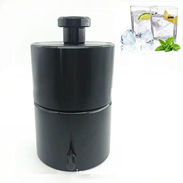 Imagem de Yajun Forma de gelo Diamond Ice Maker 70 mm de alumínio multiuso para coquetéis e bolas de gelo para todas as bebidas, pudim doces, leite, preto
