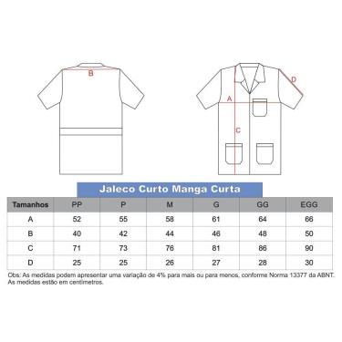 Imagem de Jaleco Masculino Manga Curta em Microsarja