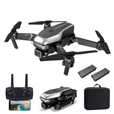 Imagem de Drone com câmera dupla 4K HD para adultos, Quadcopter dobrável profissional WiFi FPV, Drone RC pode voar por 24 minutos com 2 baterias