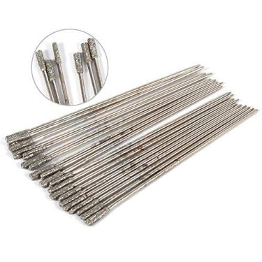 Imagem de Brocas lapidares revestidas de diamante,20 pe?as 1mm brocas lapidares, agulhas s¨®lidas para joias colares brincos pingentes pulseiras ¨¢gata, Brocas Peda?os de lapida??o Buraco ¡§¡égata Micro broca