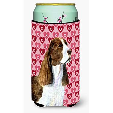 Imagem de Caroline's Treasures SS4513TBC Springer Spaniel Hearts Love Valentine's Day Tall Boy Hugger, menino alto, multicolorido