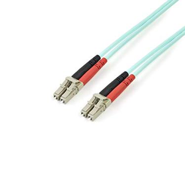 Imagem de StarTech. com Cabo de Fibra Óptica de 2 m - Aqua de 10 Gb - Duplex Multimodo 50/125 - LSZH - LC/LC - OM3 - Cabo de Patch de Fibra LC para LC