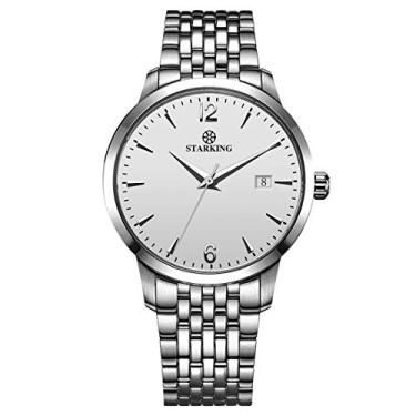 Imagem de Relógio de pulso masculino AM0194 AM0194 da marca de luxo, automático, de aço inoxidável, casual, moderno, impermeável, masculino..., Branco