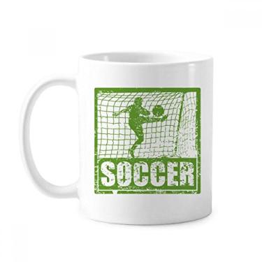 Imagem de Caneca de cerâmica para café e porcelana de cerâmica com jogador de futebol