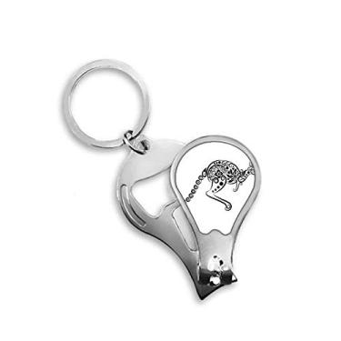 Imagem de Austrália Sabor Canguru Esqueleto Ilustração Cortador de Unhas Abridor Chaveiro Tesoura