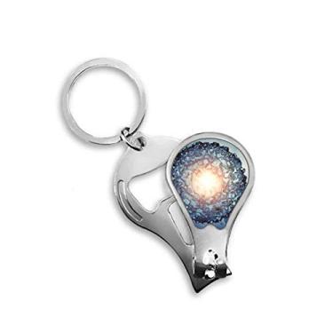 Imagem de Blue Science Cells Padrão Microcósmico Cortador de Unhas Abridor Chaveiro Tesoura