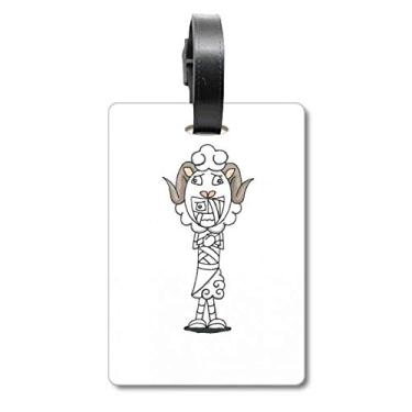 Imagem de Egito múmia Hórus chapéu de ovelha bolsa etiqueta de bagagem cartão pendurado etiqueta, Multicolorido.